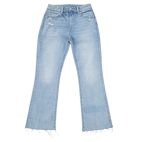 Women's Distressed Bowery High Rise Crop‎ Boot Jeans Size  26 NWOT - Picture 1 of 8